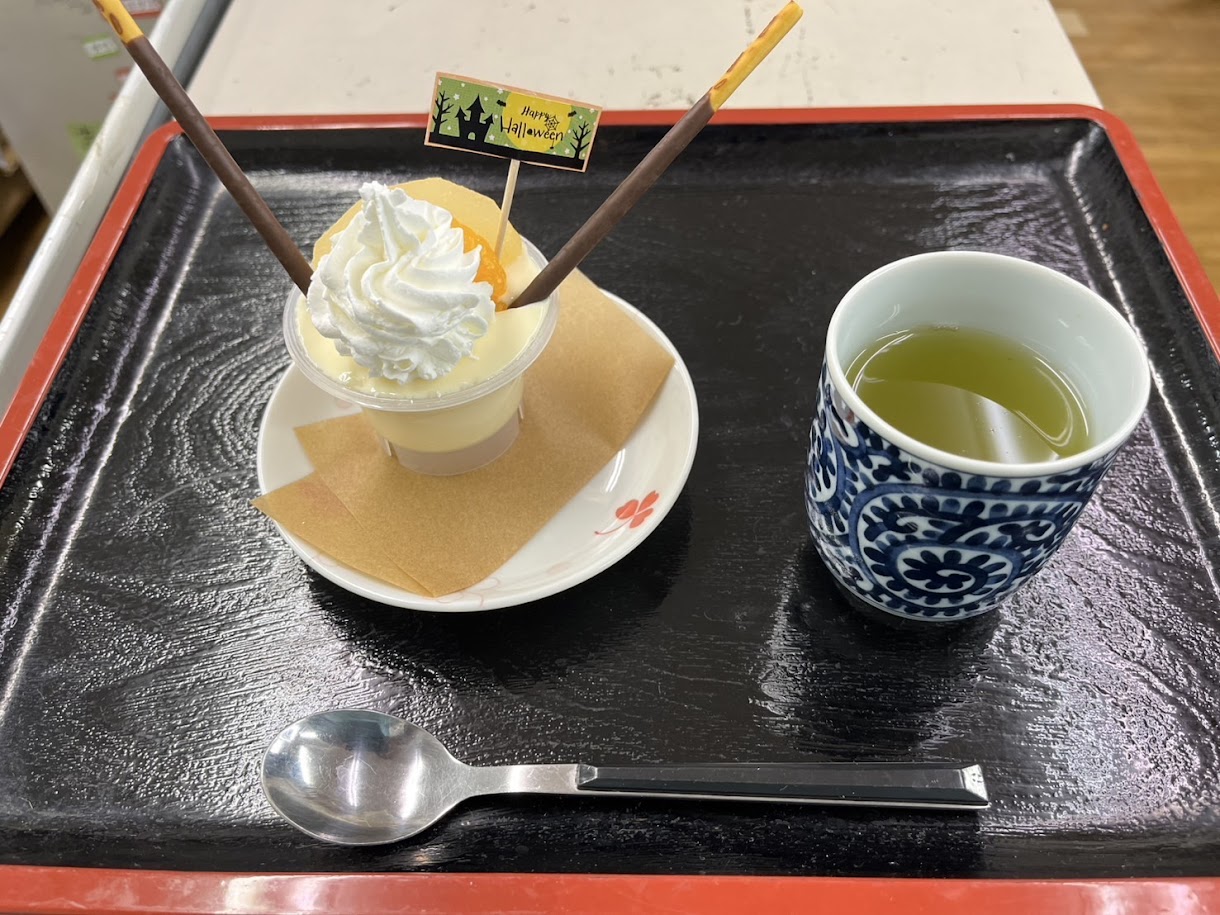 🍮秋のプリン・ア・ラ・モード🍑🍊　大島　